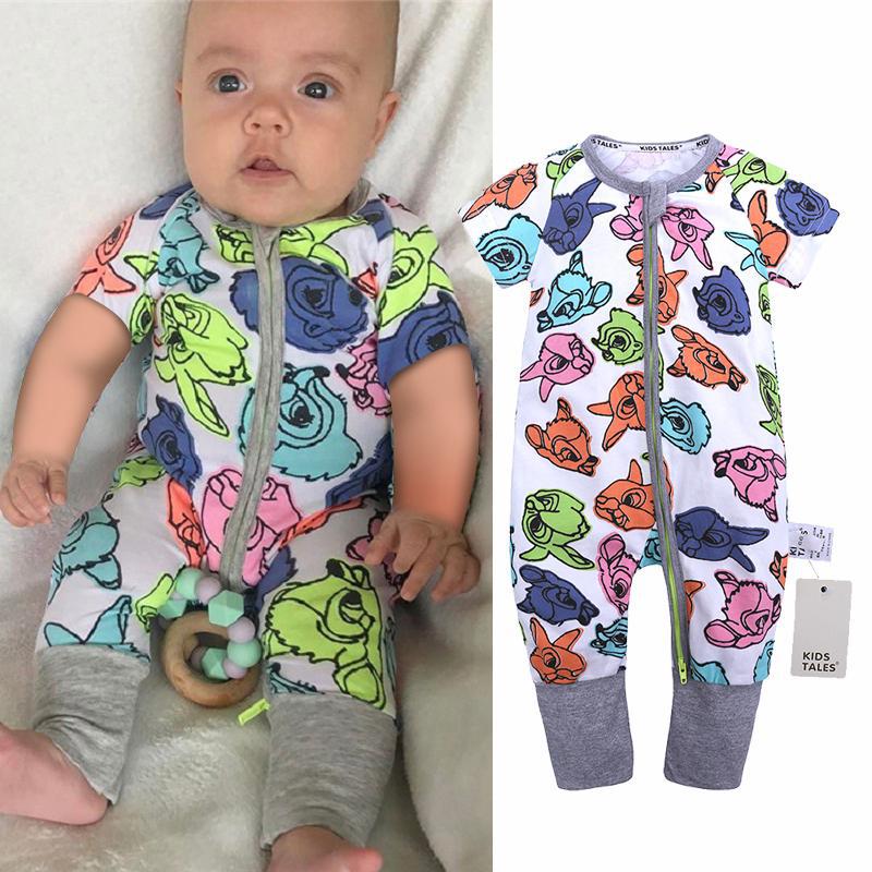 Forest Friends Summer Baby and Toddlers Romper - Just Kidding Store
