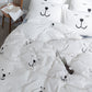 Bear Sleepy Smily Face Embroidered Bedding Set - Just Kidding Store 