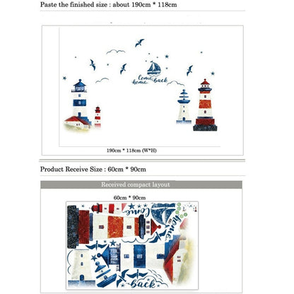 Beside The Seaside Wall Sticker Lighthouse Decal - Just Kidding Store