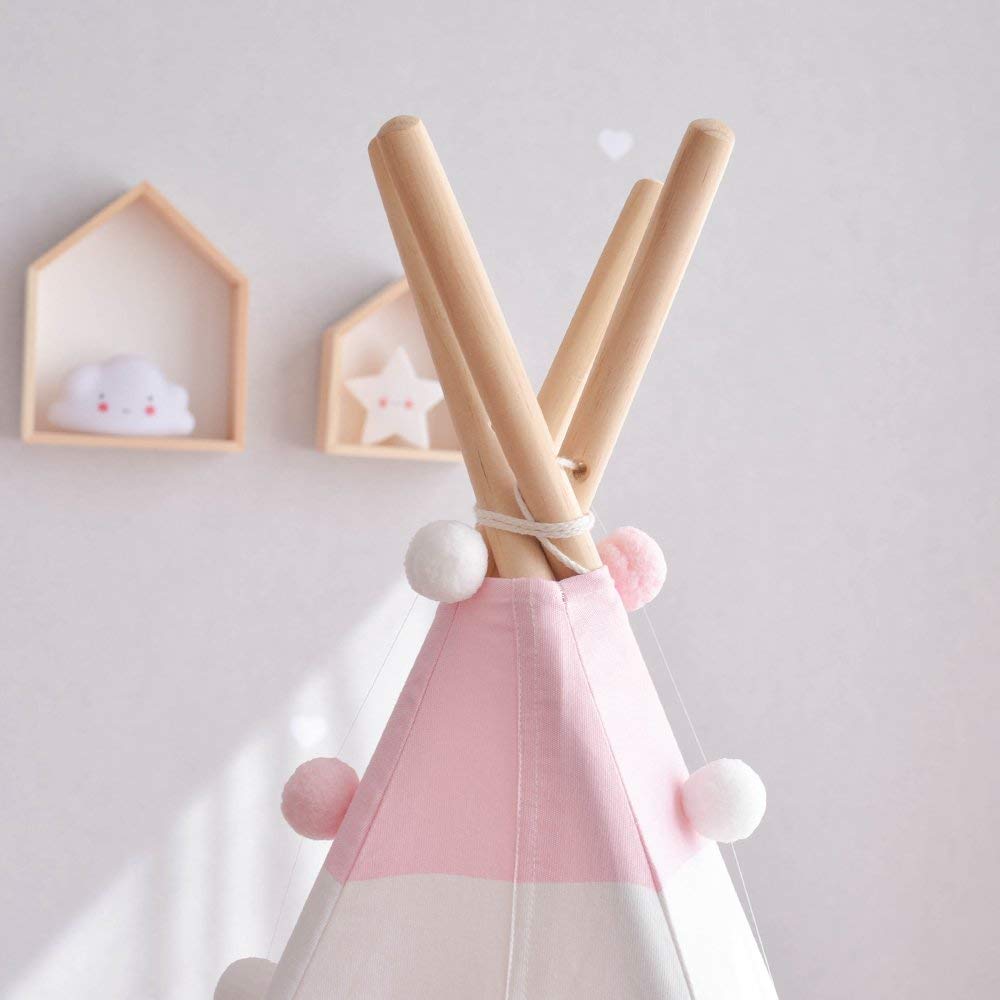 Pink Striped Teepee - Kids Play Tent