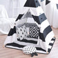 Black Striped Teepee - Kids Play Tent - Just Kidding Store