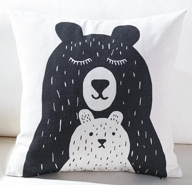 Nordic Style Cushion Covers - Cactus, Bear, Pine Tree, Arrow - Just Kidding Store