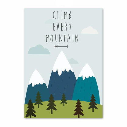 Adventure Inspiring Canvas Paintings - Climb Every Mountain - Just Kidding Store