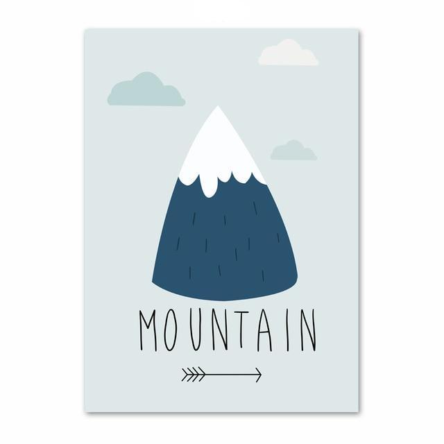 Adventure Inspiring Canvas Paintings - Snowly Mountain - Just Kidding Store