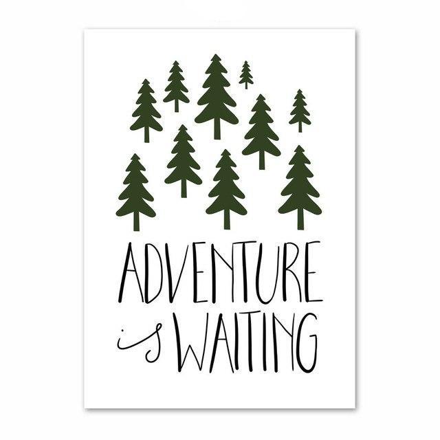 Adventure Inspiring Canvas Paintings - Adventure Is Waiting - Just Kidding Store