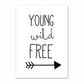 Adventure Inspiring Canvas Paintings - Wild Young Free - Just Kidding Store