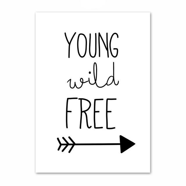 Adventure Inspiring Canvas Paintings - Wild Young Free - Just Kidding Store
