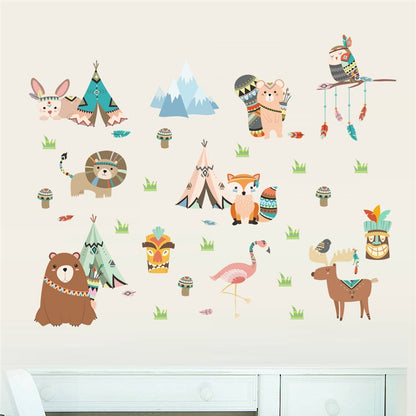 Indian Tribe Wall Stickers Kids Woodland Wall Decals Just Kidding Store