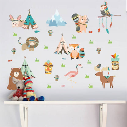 Indian Tribe Wall Stickers Kids Woodland Wall Decals Just Kidding Store