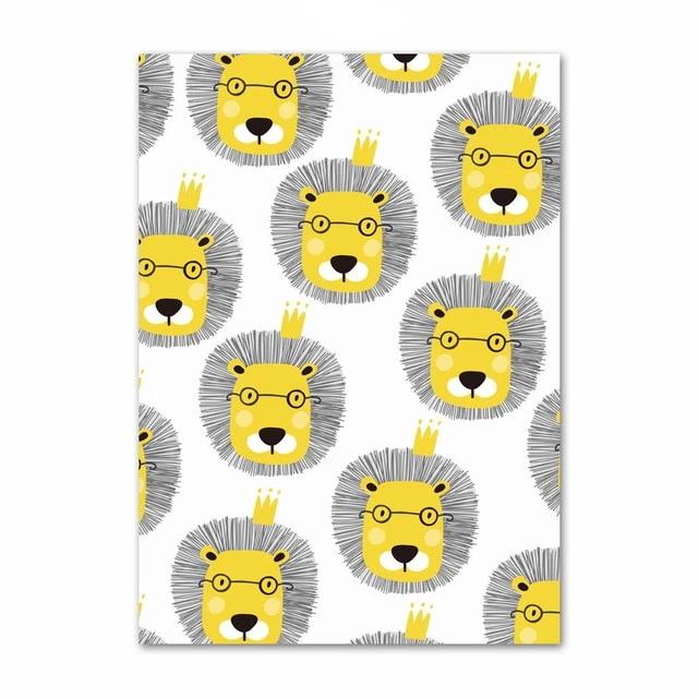 Lion Canvas Wall Art Kids Nordic Style Kids Posters Just Kidding Store