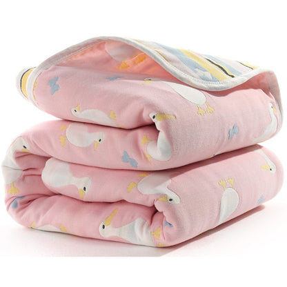 Six Layers Cotton Blanket - Chevron, Flamingo, Diamond, Cloud