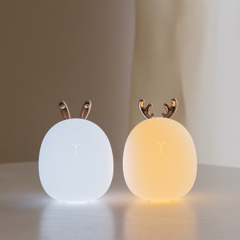 Dimmable SIlicone LED Night Light - Rabbit - Deer - Just KIdding Store