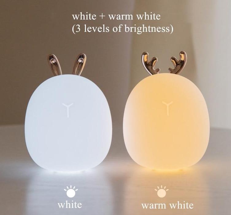 Dimmable SIlicone LED Night Light - Rabbit - Deer - Just KIdding Store