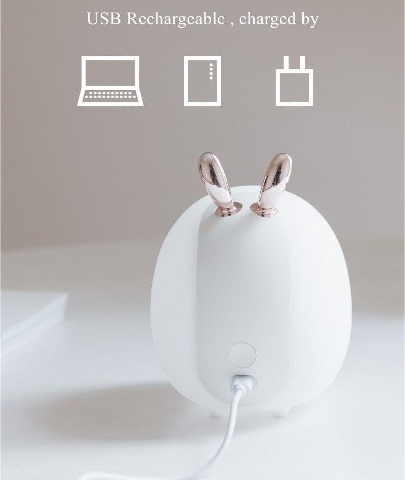 Dimmable SIlicone LED Night Light - Rabbit - Deer - Just KIdding Store