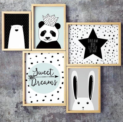 Canvas Wall Art -  Nordic Style Kids Posters - Just Kidding Store
