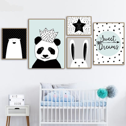 Canvas Wall Art -  Nordic Style Kids Posters - Just Kidding Store