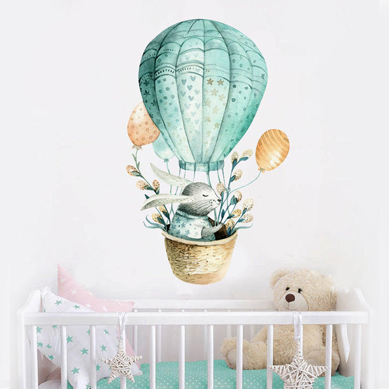 Hot Air Balloon Decal - Watercolor Wall Sticker - Just Kidding Store