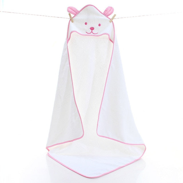 Cotton Hooded Baby Kids Terry Bath Towel - Just Kidding Store