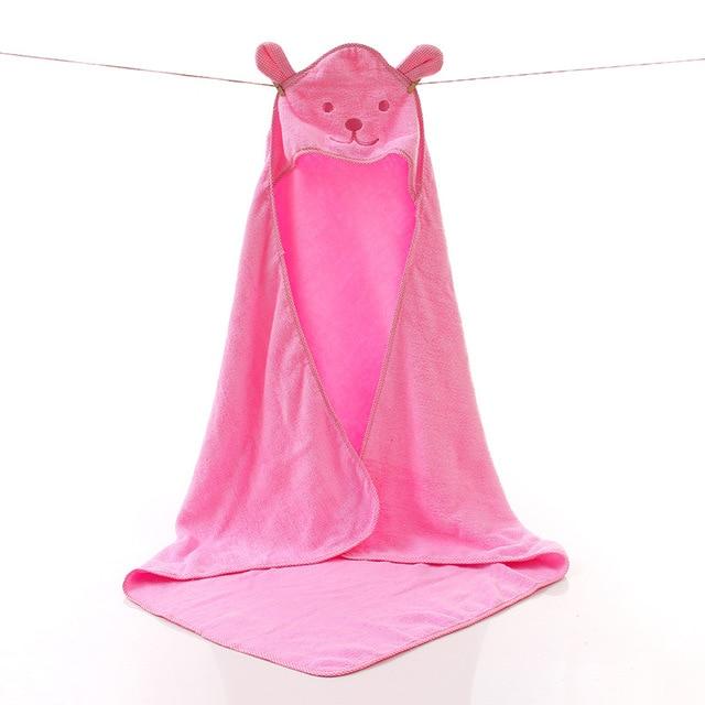 Cotton Hooded Baby Kids Terry Bath Towel - Just Kidding Store