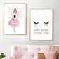 Canvas Wall Art Good Night Little Girl, Life Is Magic Just Kidding Store