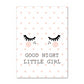 Canvas Wall Art Good Night Little Girl, Life Is Magic Just Kidding Store