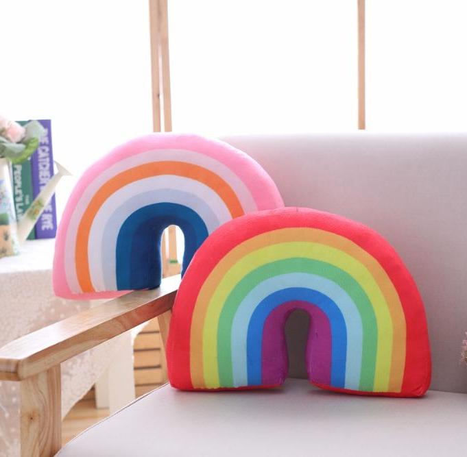 Rainbow Cushion - Nordic Style Pillow - Pink Red - Just Kidding Store 