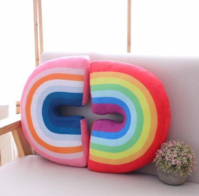 Rainbow Cushion - Nordic Style Pillow - Pink Red - Just Kidding Store 
