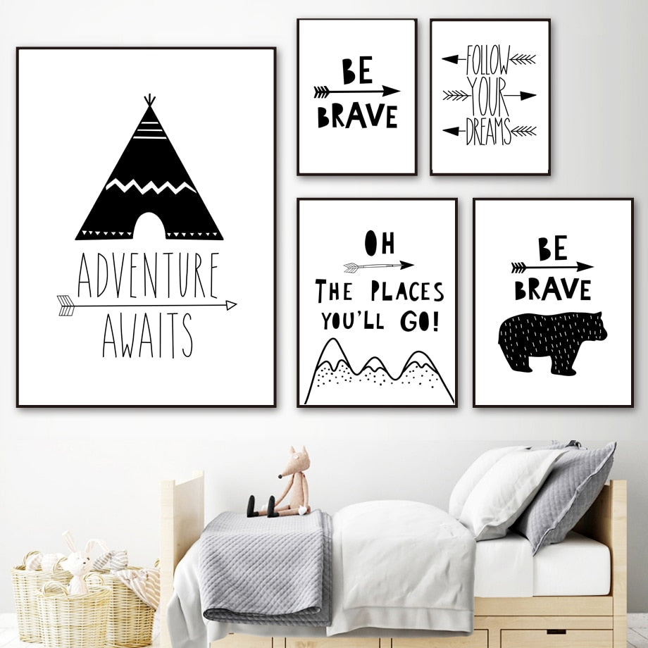 Adventure Inspiring Monochrome Canvas Paintings - Just Kidding Store