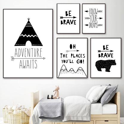 Adventure Inspiring Monochrome Canvas Paintings - Just Kidding Store