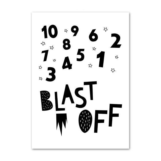 Canvas Wall Art - Kids Painting Blast Off - Just Kidding Store