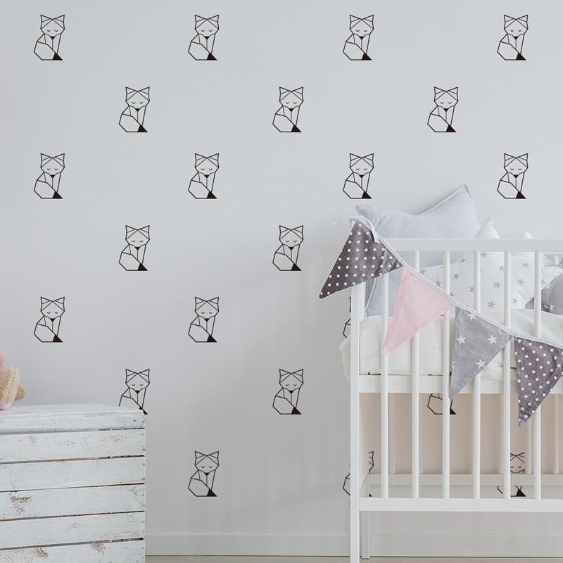 Sleepy Fox Woodland Wall Stickers Kids Wall Decal - Just Kidding Store