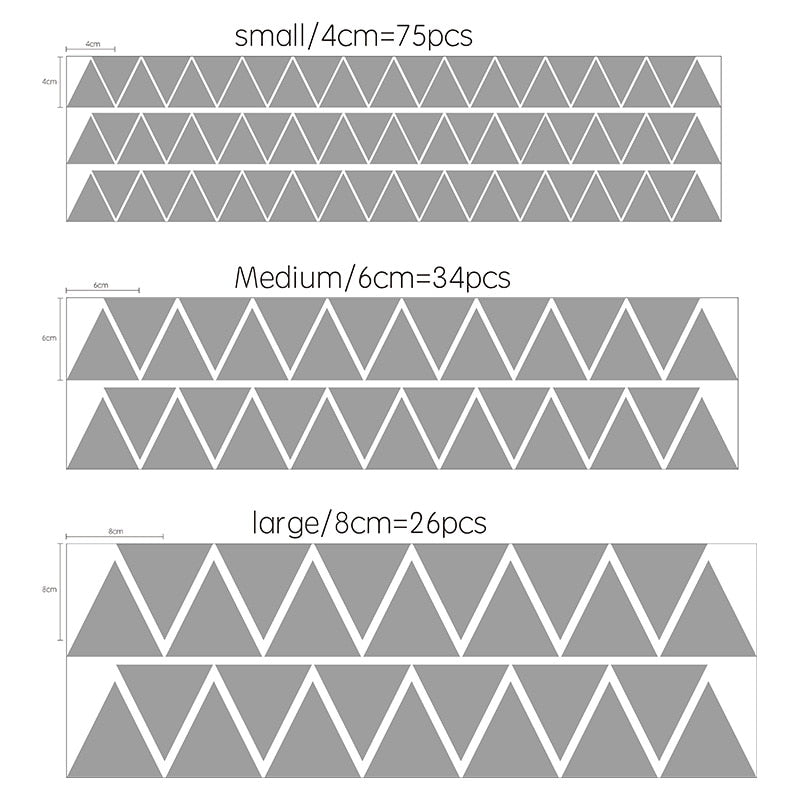 Triangles Wall Stickers Kids Wall Decal - Just Kidding Store