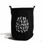 Alphabet Hamper Bag Storage Basket - Black, White - Just Kidding Store