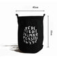 Alphabet Hamper Bag Storage Basket - Black, White - Just Kidding Store