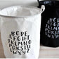 Alphabet Hamper Bag Storage Basket - Black, White - Just Kidding Store