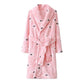 Long Flannel Pink Bathrobe - Kids Dressing Gown - Just Kidding Store