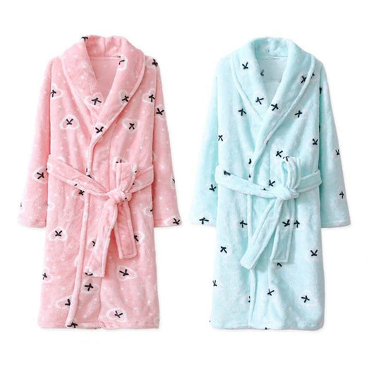 Long Flannel Bathrobe - Kids Dressing Gown - Just Kidding Store