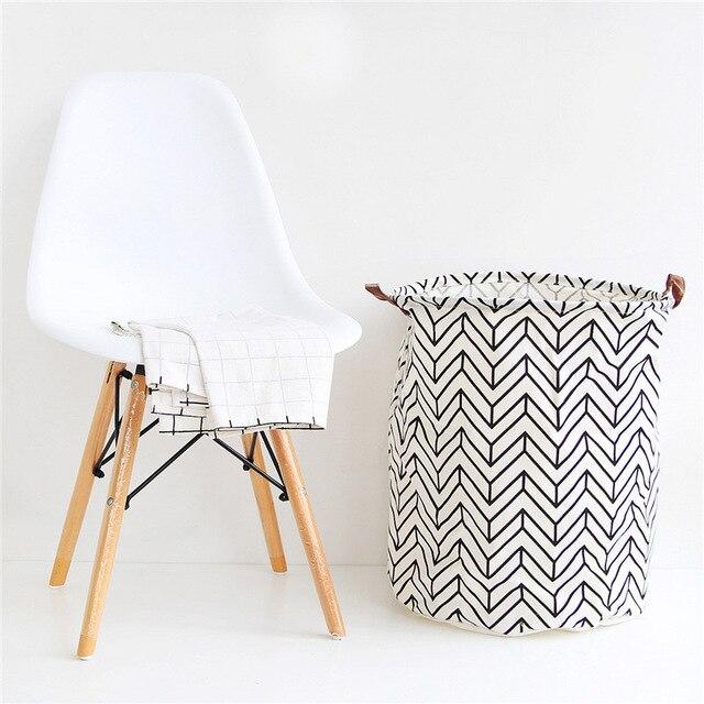 Monochrome Large Toy Storage Hamper Bag Laundry - Just Kidding Store