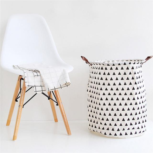 Monochrome Large Toy Storage Hamper Bag Laundry - Just Kidding Store