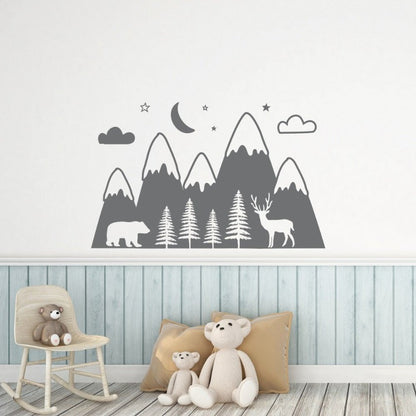 Deep In The Forest Wall Decal Woodland Wall Stickers - Just Kidding Store