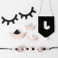 3D Wooden Eyelashes Wall Decor - Sleepy Eyes Sign - Just Kidding Store