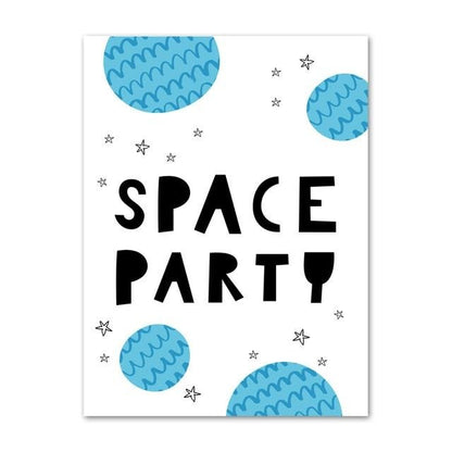 Nordic Style Kids Posters  Space Series Wall Art - Just Kidding Store