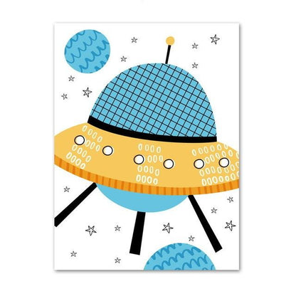 Nordic Style Kids Posters  Space Series Wall Art - Just Kidding Store
