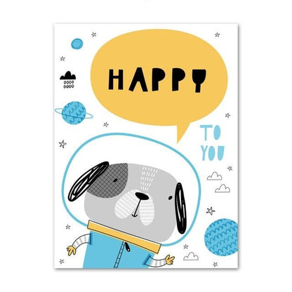 Nordic Style Kids Posters  Space Series Wall Art - Just Kidding Store