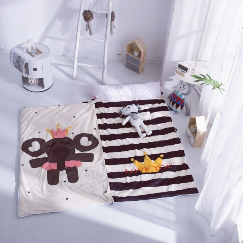Kids Sleeping Bag With Pillow - Elephant Sleeping Envelope Just Kidding Store