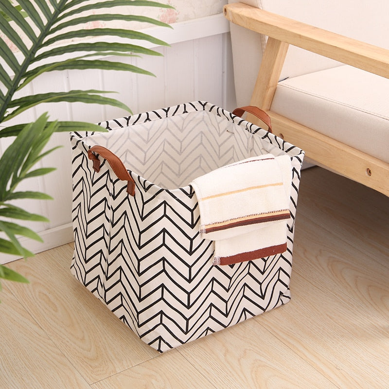 Cube Canvas Basket -  Kids Toy Storage Box - Just Kidding Store