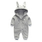 Bunny Rabbit Baby Kids Hooded Winter Romper - Just Kidding Store