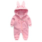 Bunny Rabbit Baby Kids Hooded Winter Romper - Just Kidding Store