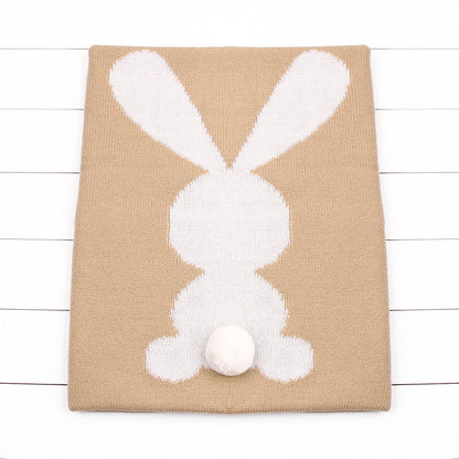 Little Bunny Rabbit Baby Toddler Kids Knit Blanket Just Kidding Store