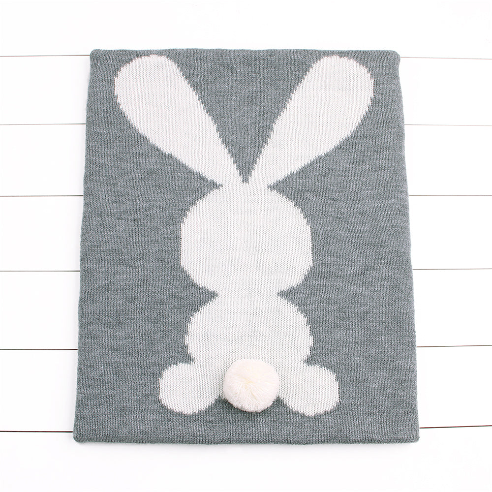 Little Bunny Rabbit Baby Toddler Kids Knit Blanket Just Kidding Store